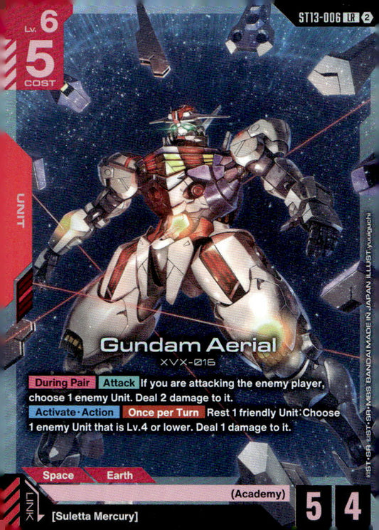 Gundam Aerial Holo Legend Rare Starter Deck 13: Silent Barrage ST13-006 NM