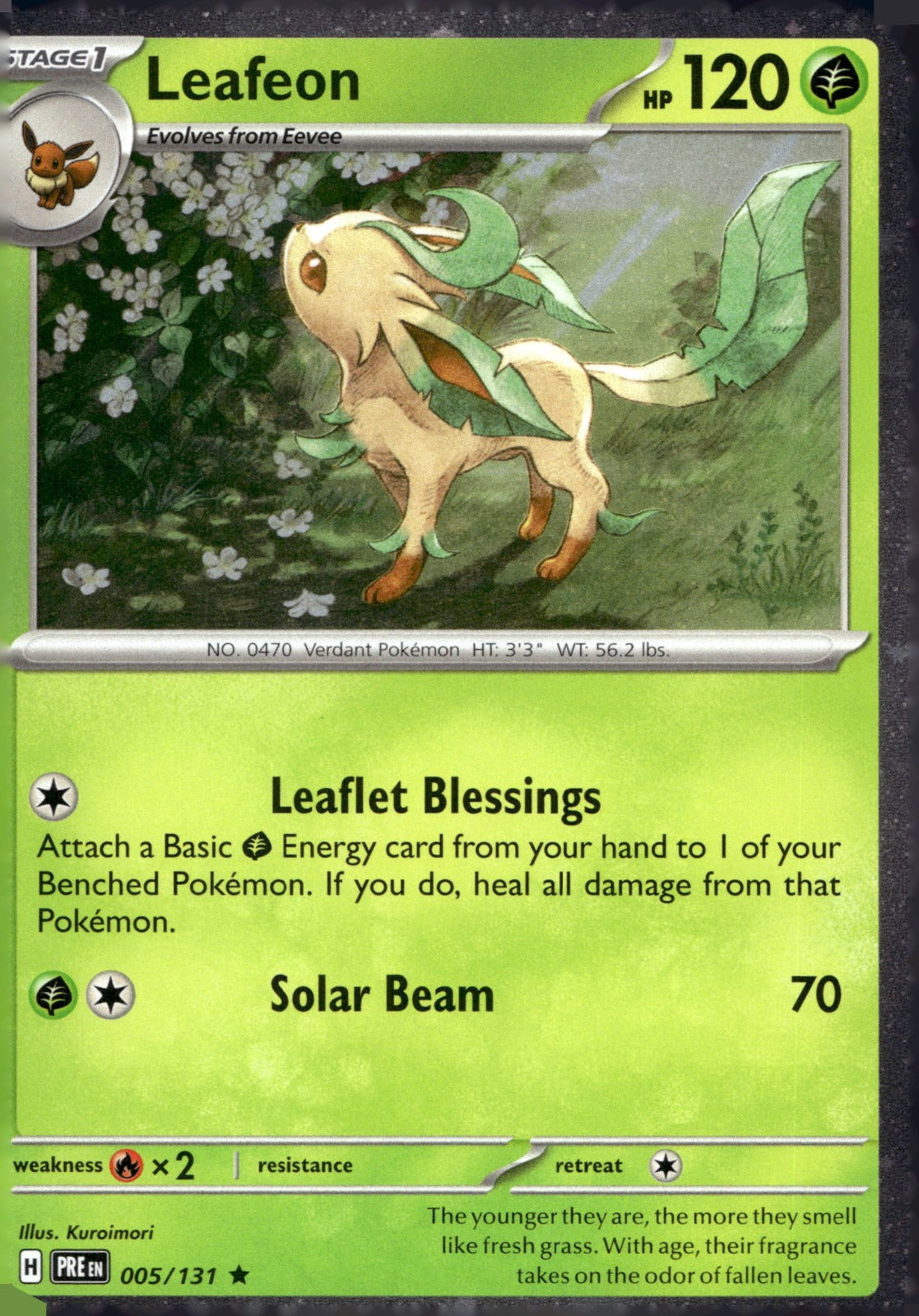 Leafeon (Cosmos Holo) MCAP 005/131 NM