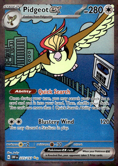 Pidgeot ex OBF 225/197 NM