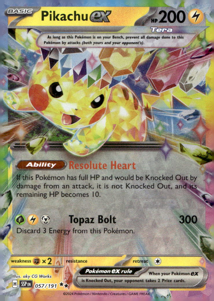 Pikachu ex SSP 057/191 NM
