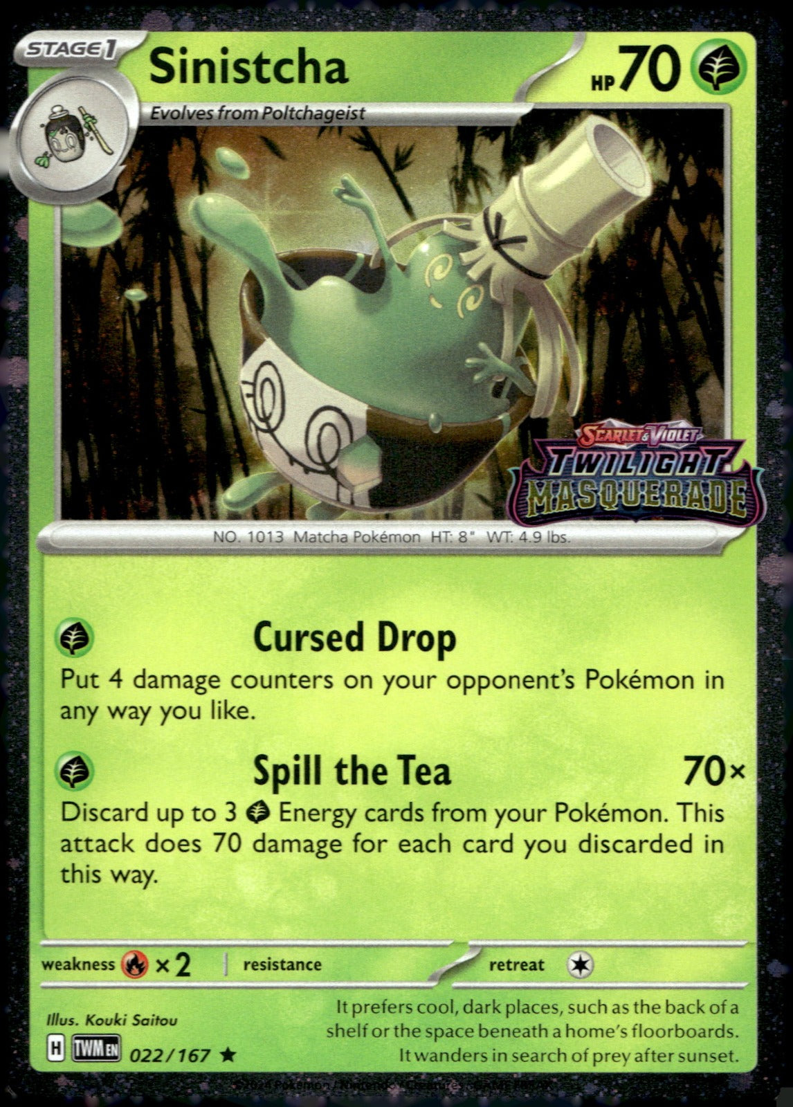 Sinistcha (Twilight Masquerade Stamped) MCAP 022/167 NM