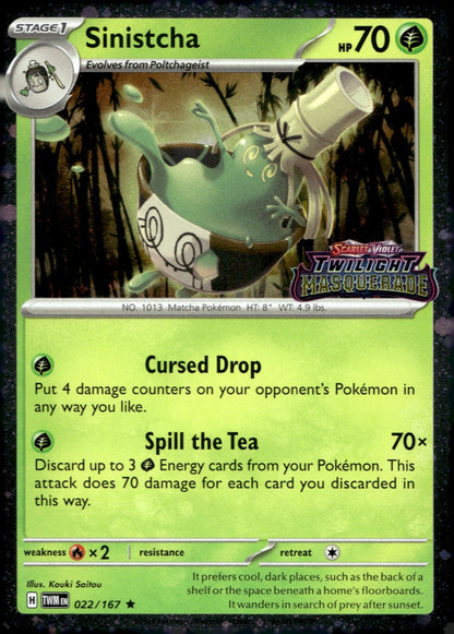 Sinistcha (Twilight Masquerade Stamped) MCAP 022/167 NM