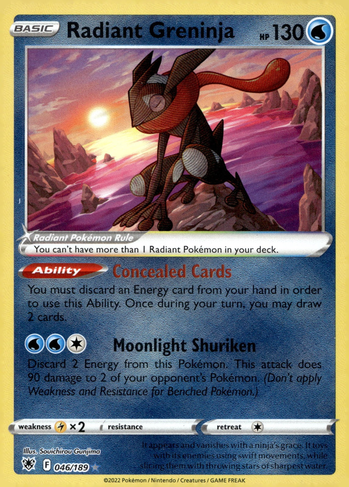 Radiant Greninja SWSH10 046/189 NM