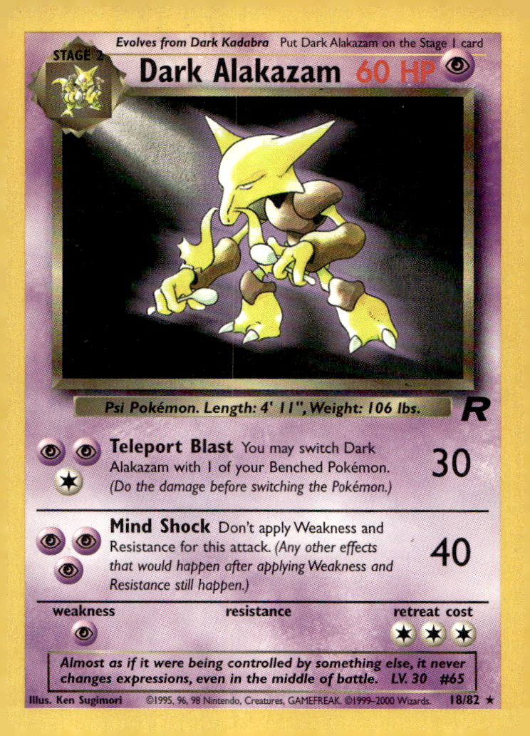 Dark Alakazam (18) TR 18/82 LP