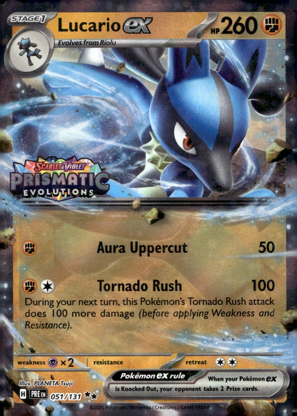 Lucario ex (Prismatic Evolutions Stamp) MCAP 051/131 NM