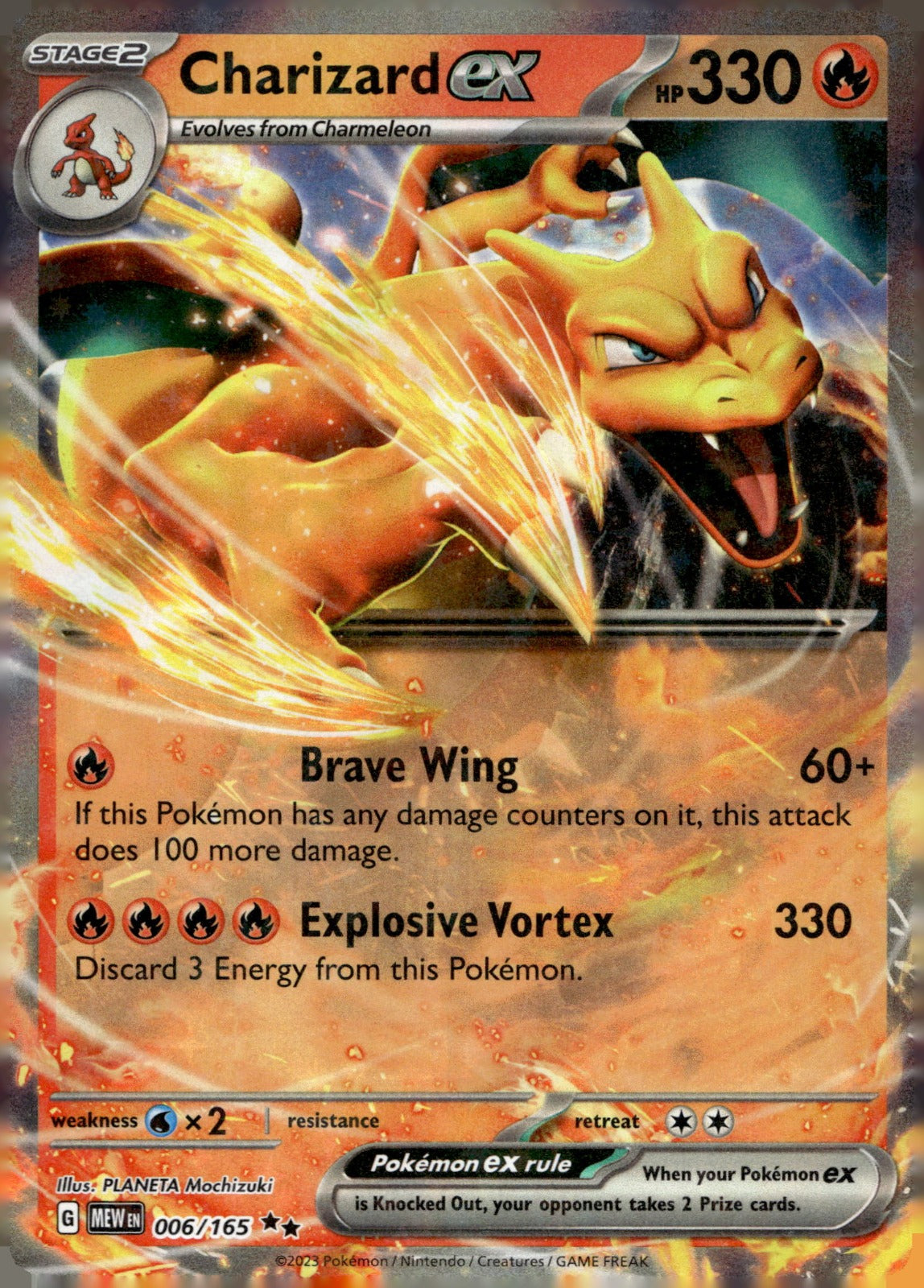 Charizard ex MEW 006/165 NM