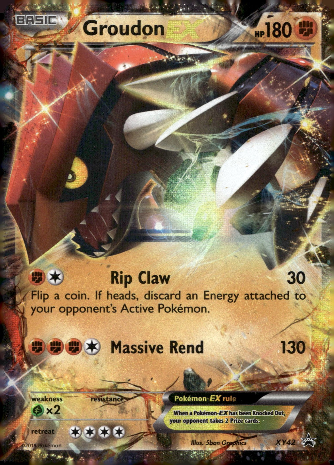 Groudon EX PR XY42 LP