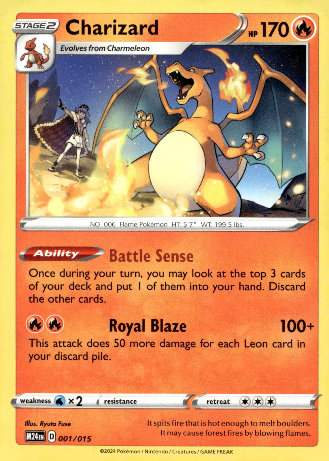 Charizard M24 001/015 NM