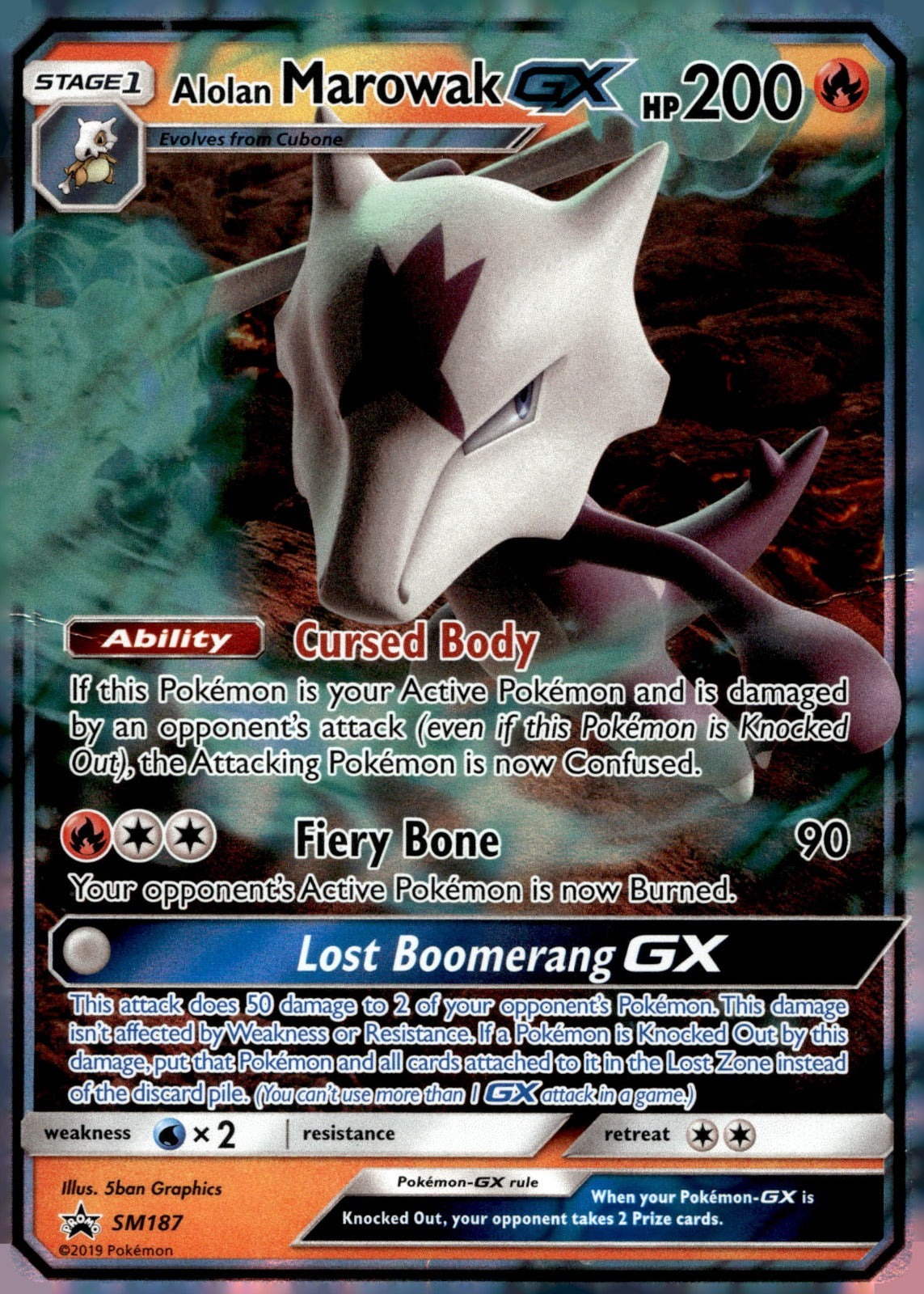 Alolan Marowak GX SMP SM187 LP