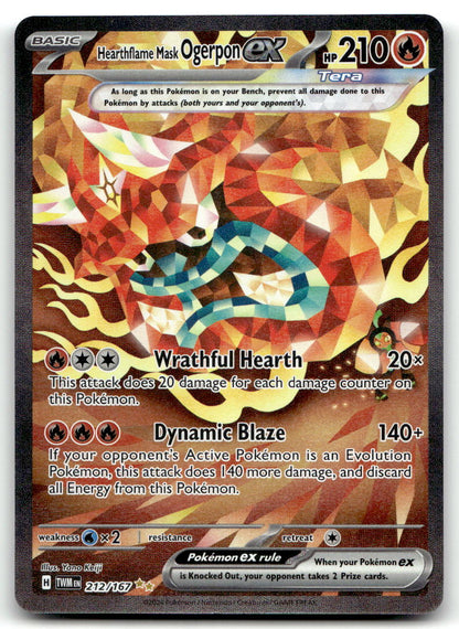 Hearthflame Mask Ogerpon ex TWM 212/167 NM