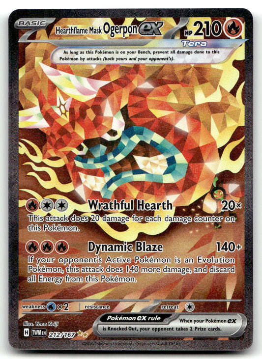 Hearthflame Mask Ogerpon ex TWM 212/167 NM