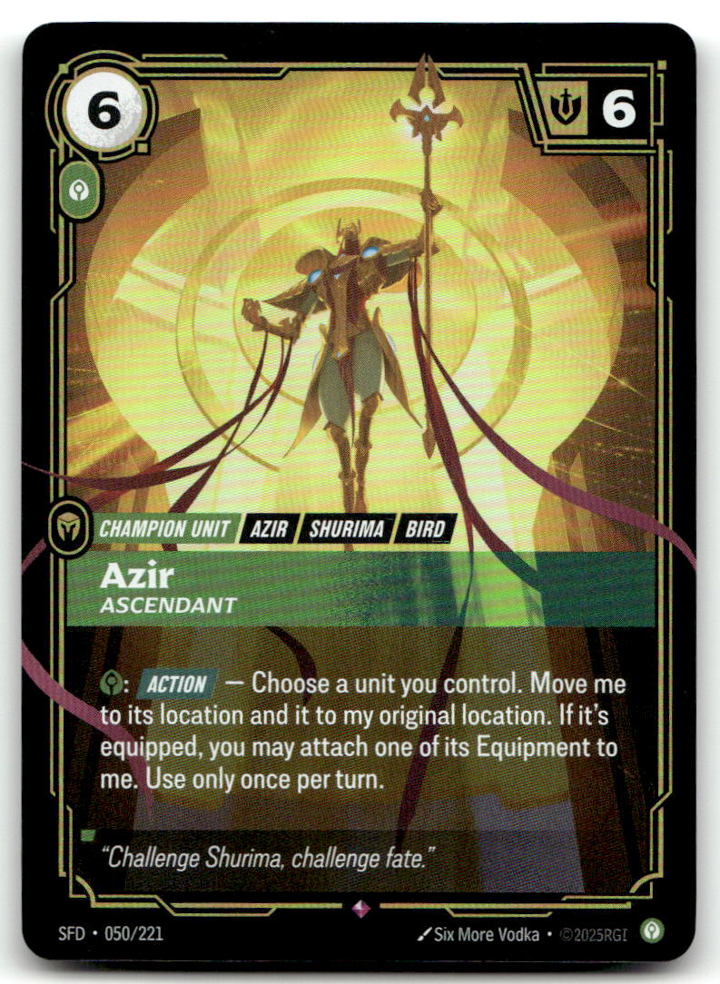 Azir - Ascendant SFD 050/221 Rare NM