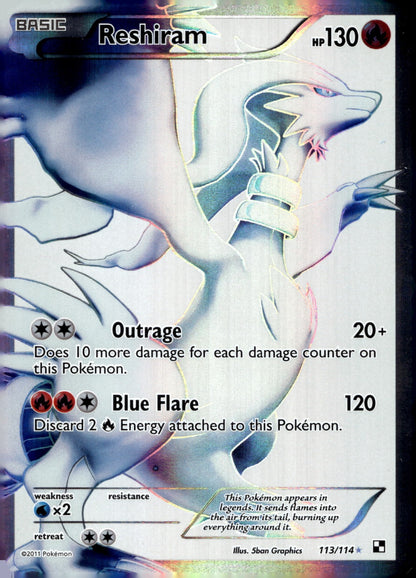 Reshiram (113 Full Art) BLW 113/114 NM