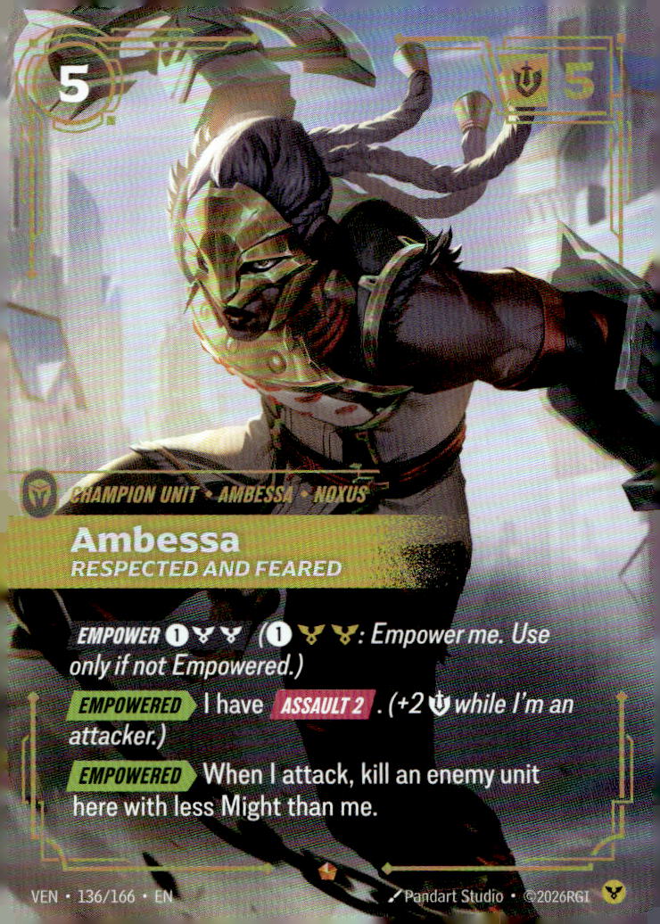Ambessa, Respected and Feared VEN 136/166 Epic NM