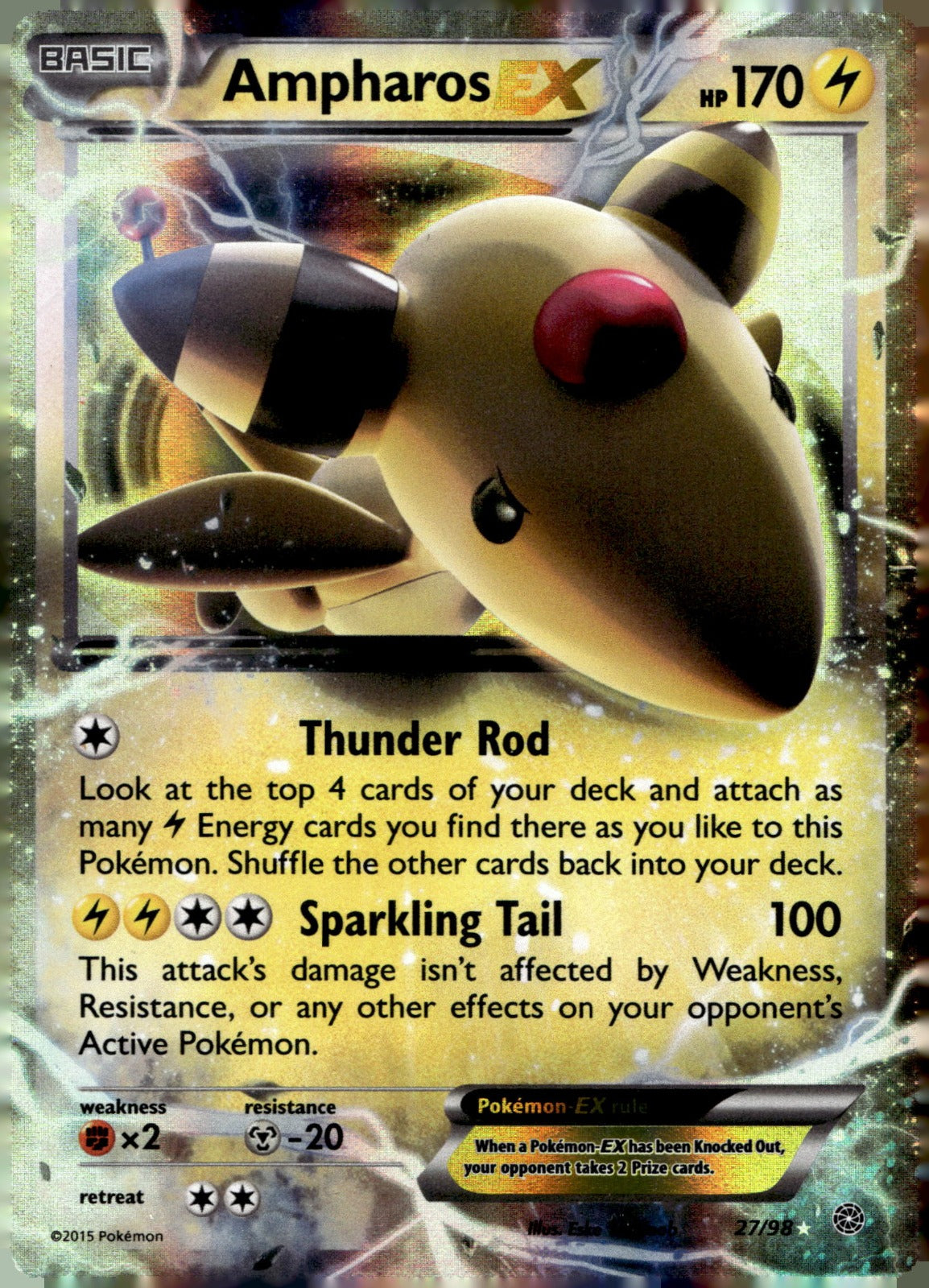 Ampharos EX AOR 27/98 NM