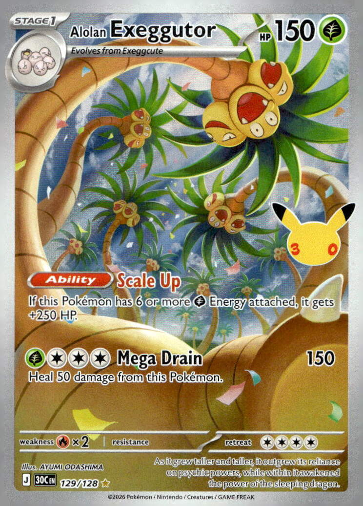 Alolan Exeggutor 30C 129/128 NM