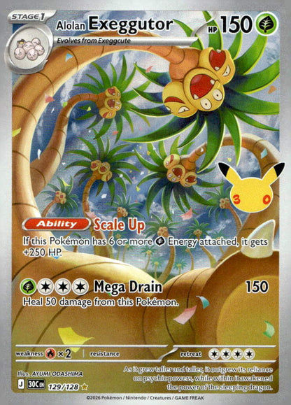 Alolan Exeggutor 30C 129/128 NM