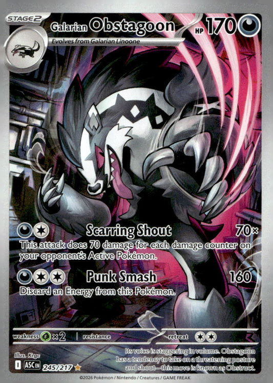 Galarian Obstagoon ASC 245/217 NM