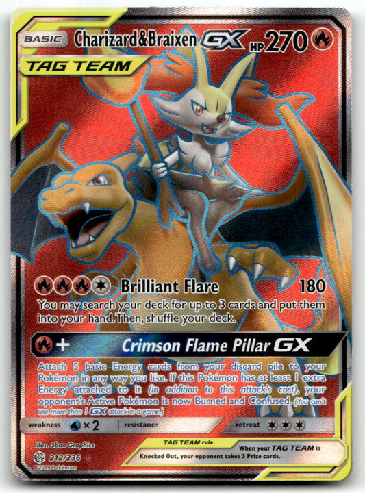 Charizard & Braixen GX (Full Art) SM12 212/236 NM