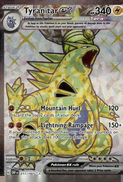 Tyranitar ex OBF 211/197 NM