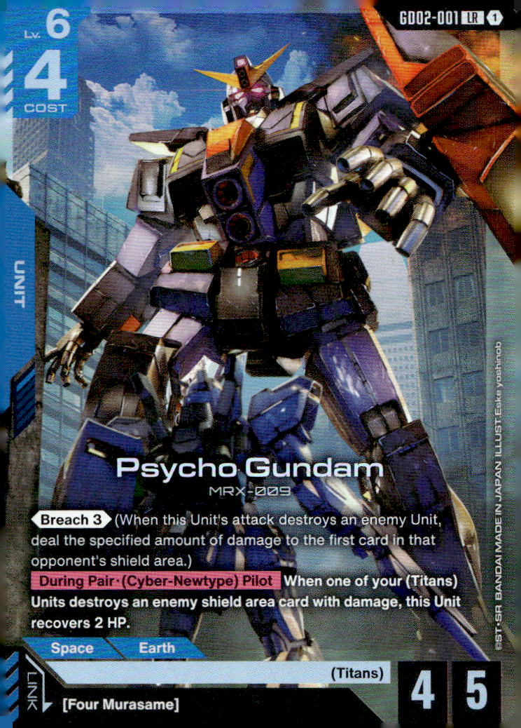 Psycho Gundam Holo Legend Rare Dual Impact GD02-001 NM