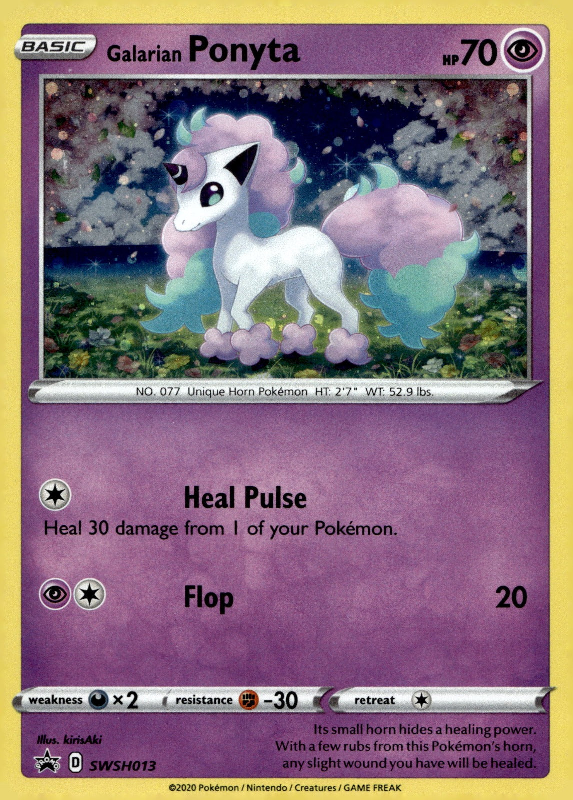 Galarian Ponyta SWSD SWSH013 NM