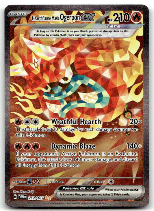 Hearthflame Mask Ogerpon ex TWM 212/167 NM