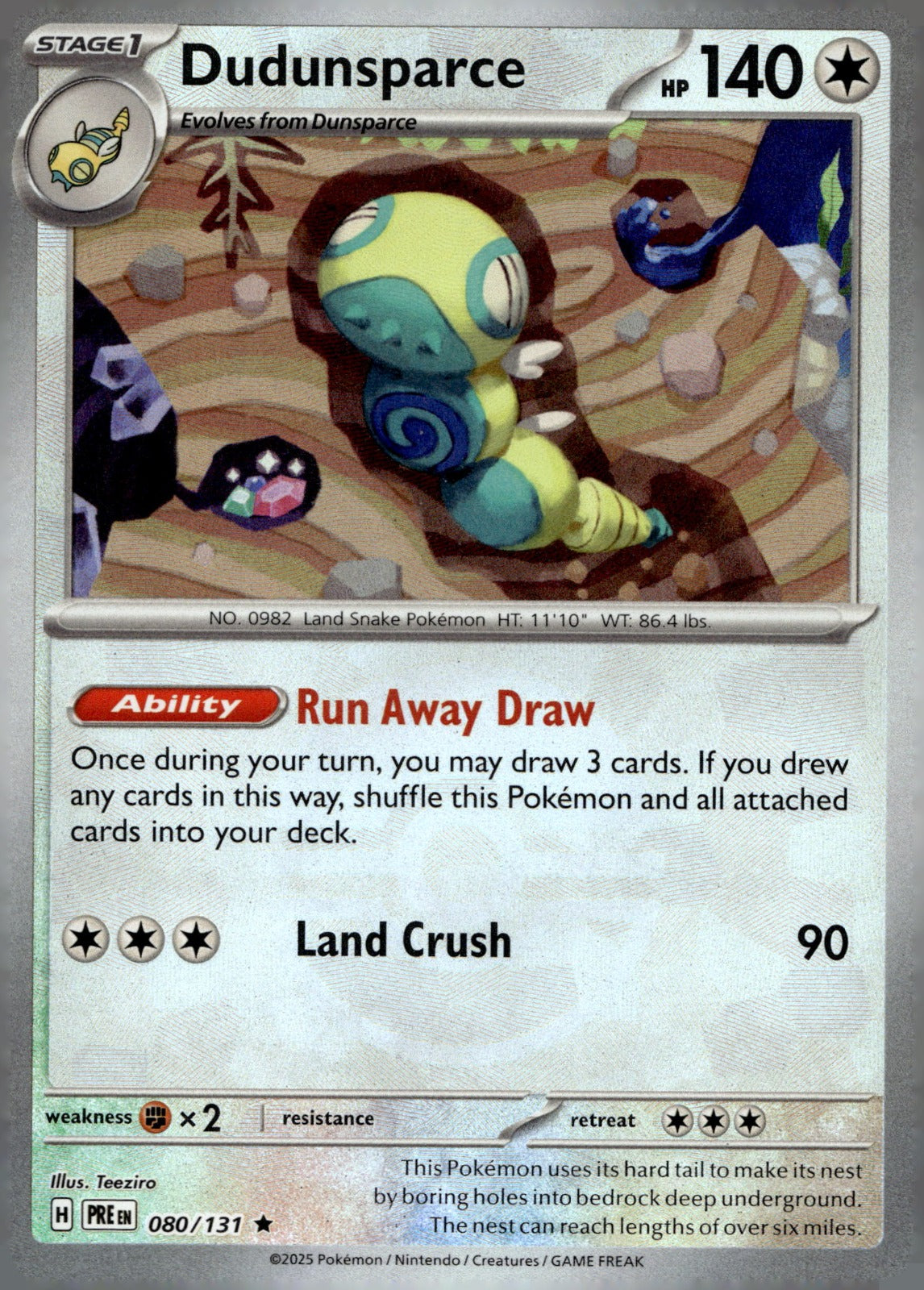 Dudunsparce (Poke Ball Pattern) PRE 080/131 LP