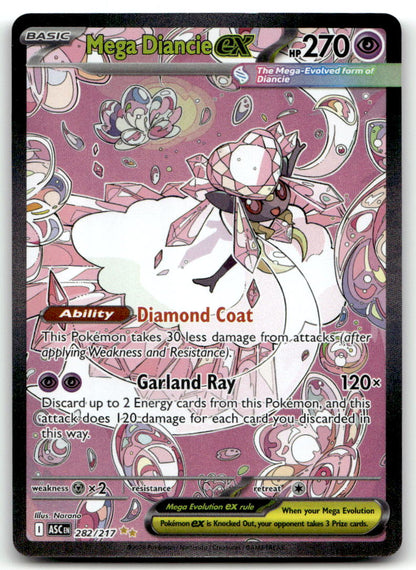 Mega Diancie ex ASC 282/217 NM