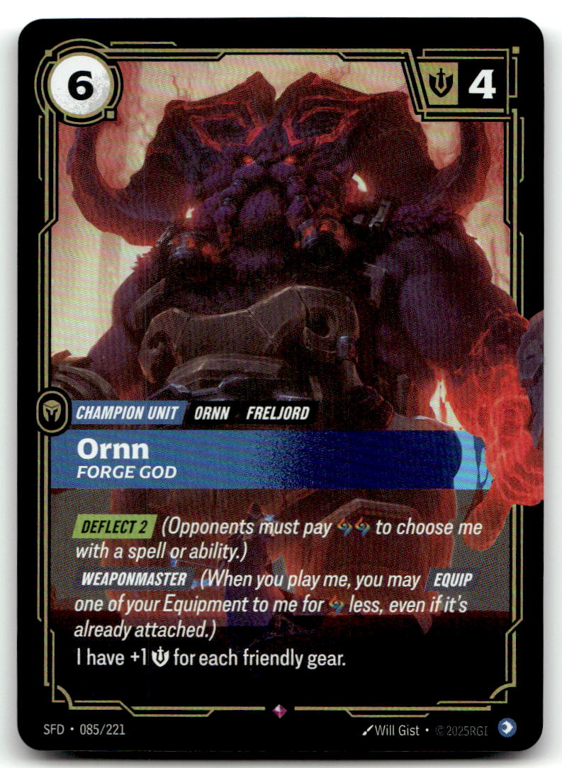 Ornn - Forge God SFD 085/221 Rare NM