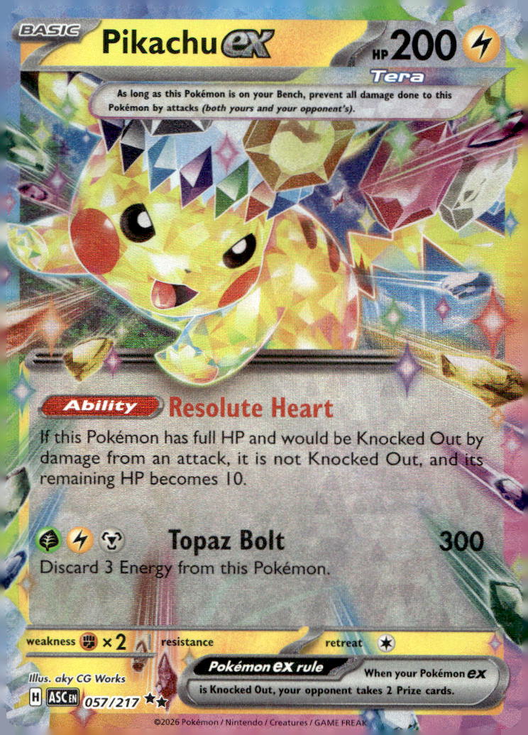 Pikachu ex ASC 057/217 NM