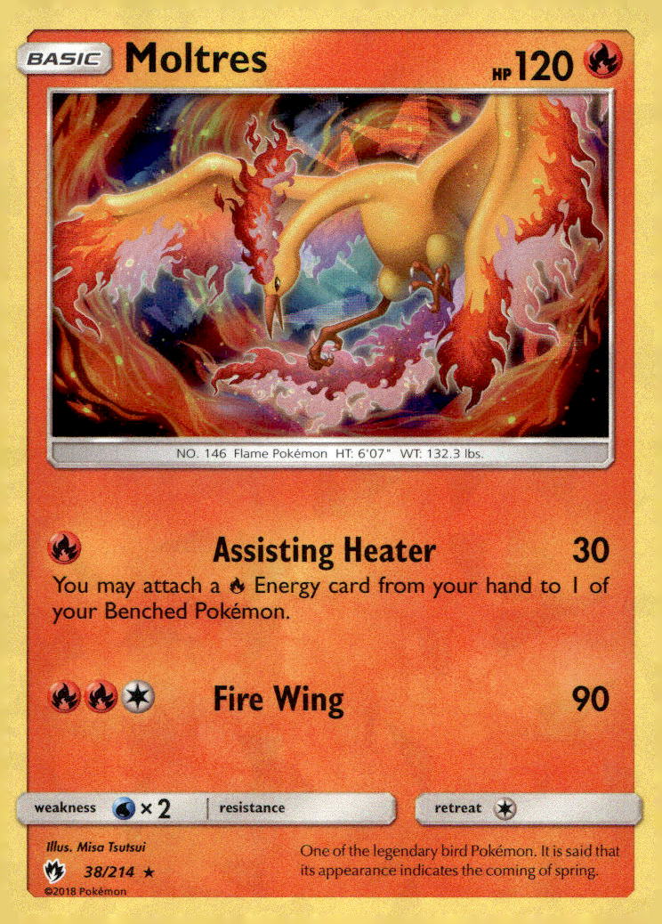 Moltres (Cracked Ice Holo) PR 038/214 NM