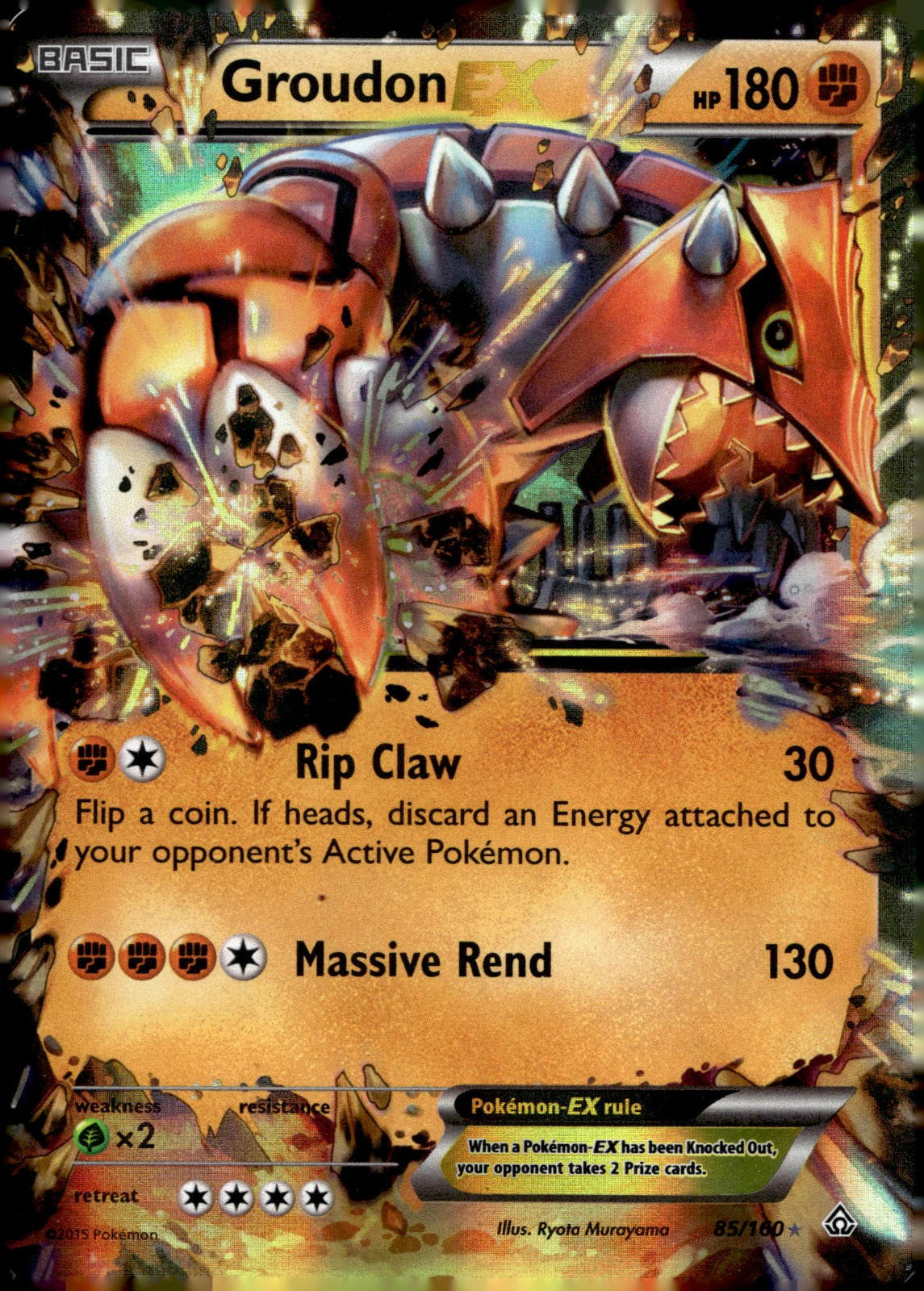 Groudon EX PRC 85/160 NM