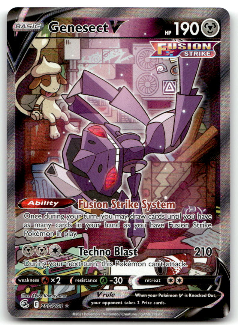 Genesect V (Alternate Full Art) SWSH08 255/264 NM