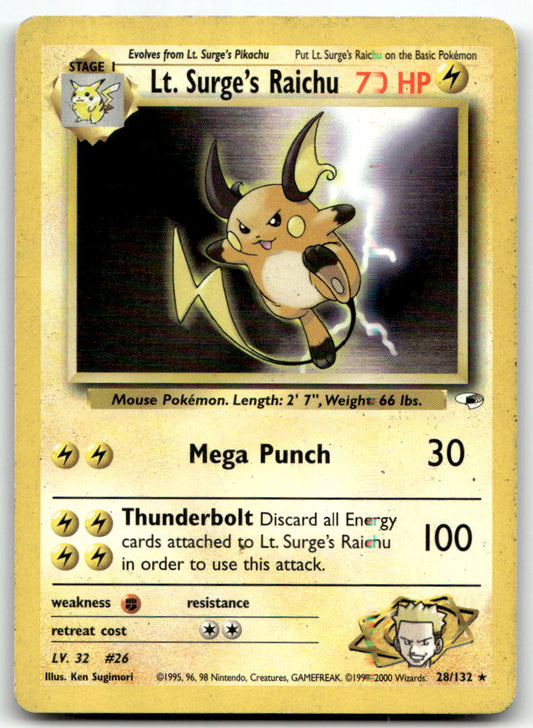 Lt. Surge's Raichu G1 028/132 MP