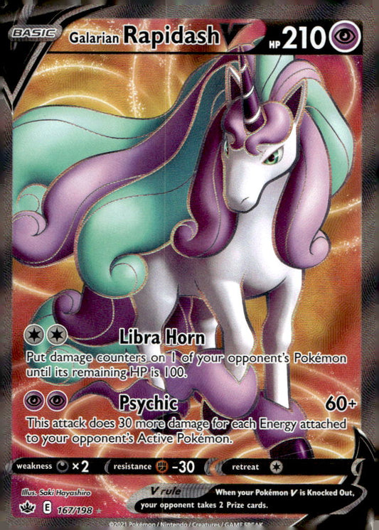 Galarian Rapidash V (Full Art) SWSH06 167/198 LP