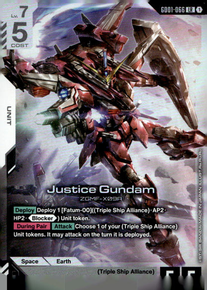 Justice Gundam Holo Legend Rare Newtype Rising GD01-066 NM