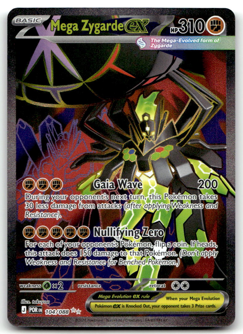 Mega Zygarde ex POR 104/088 NM