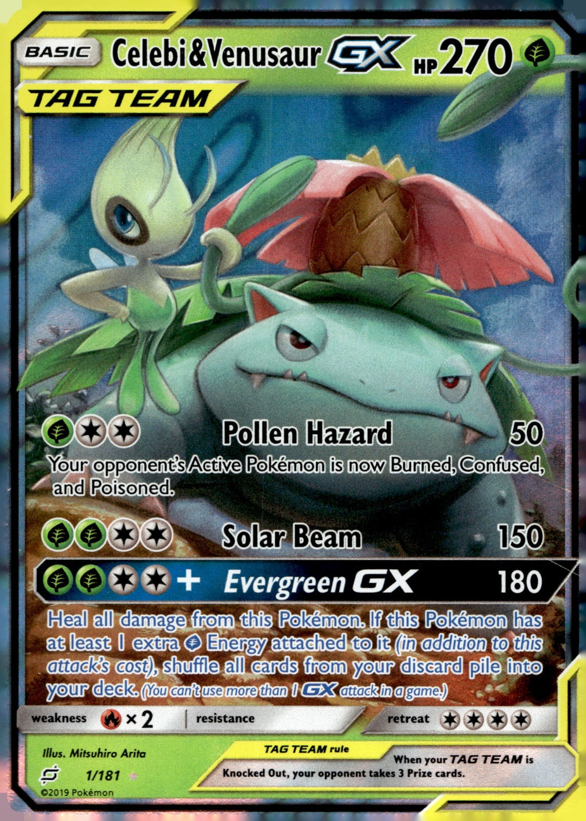 Celebi & Venusaur GX SM9 1/181 NM