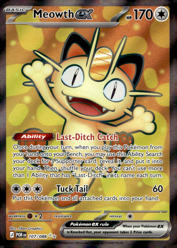 Meowth ex POR 107/088 NM