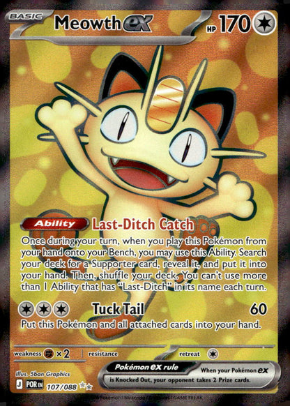 Meowth ex POR 107/088 NM
