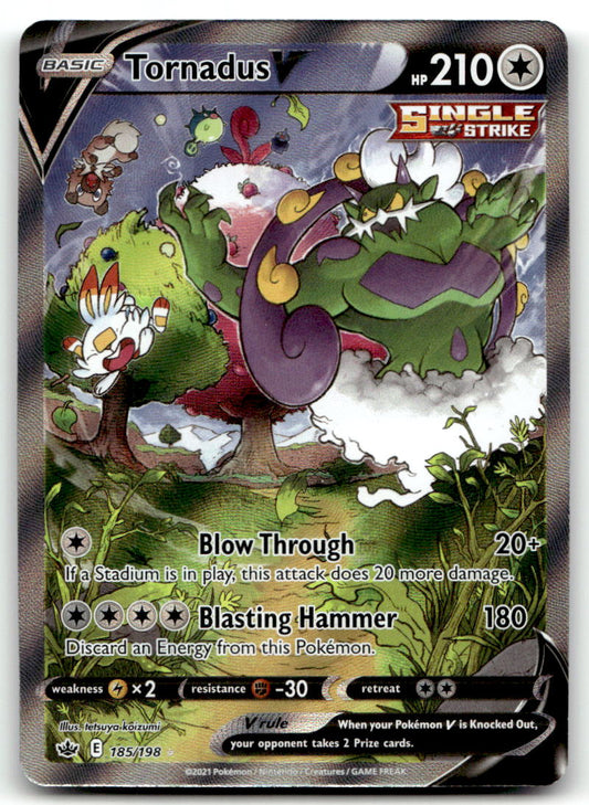 Tornadus V (Alternate Full Art) SWSH06 185/198 NM