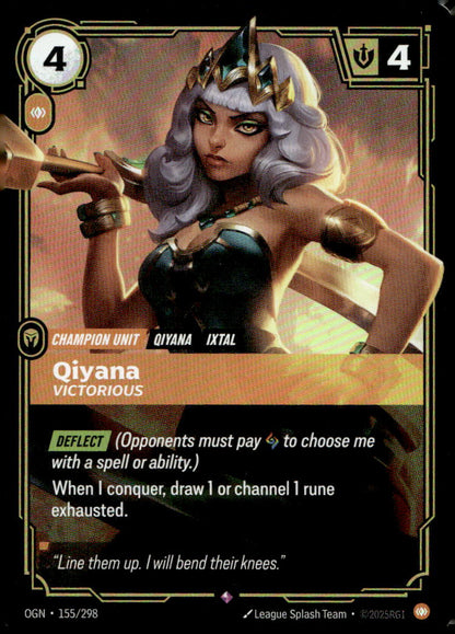 Qiyana, Victorious OGN 155/298 Rare NM