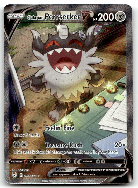 Galarian Perrserker V (Alternate Full Art) SWSH11 184/196 NM