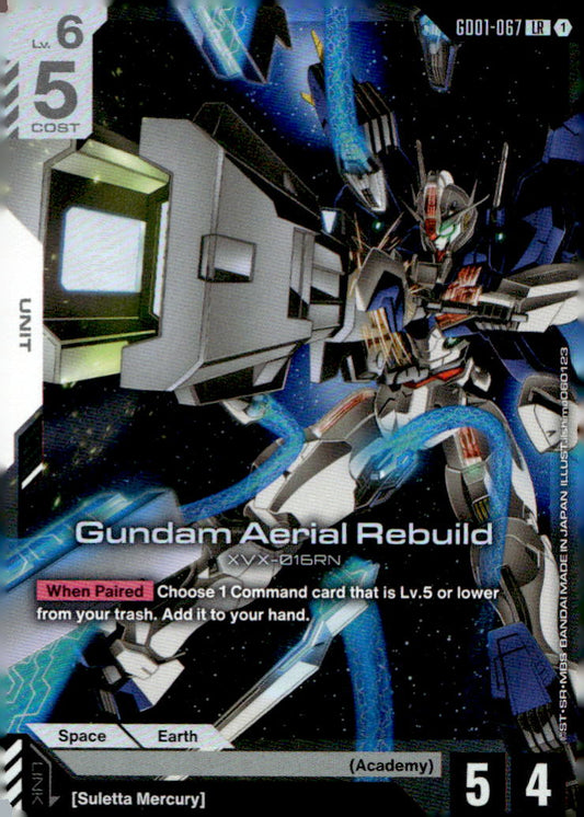Gundam Aerial Rebuild Holo Legend Rare Newtype Rising GD01-067 NM