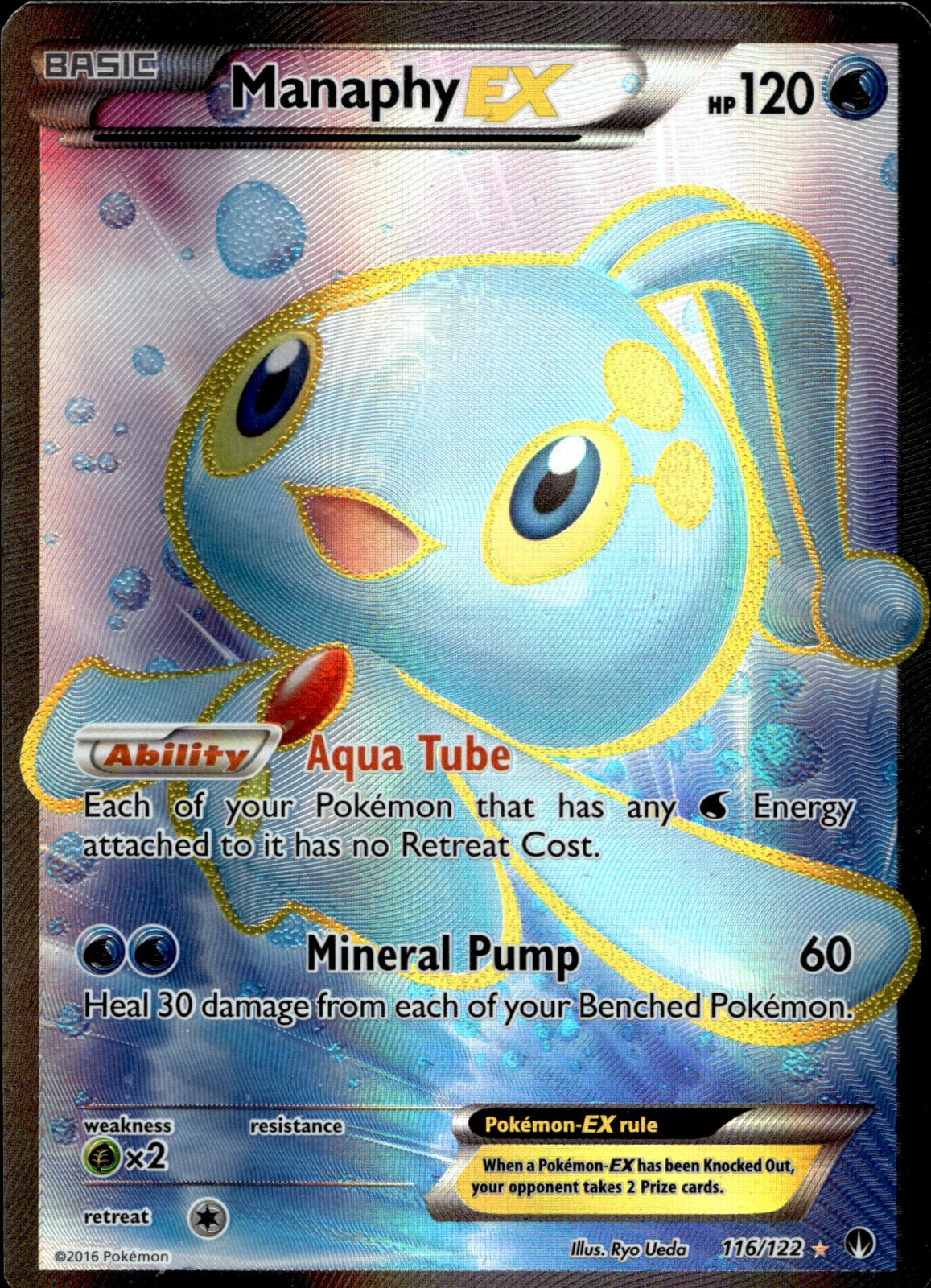 Manaphy EX (Full Art) BKP 116/122 LP