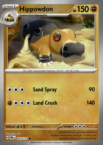 Hippowdon (Poke Ball Pattern) PRE 053/131 NM