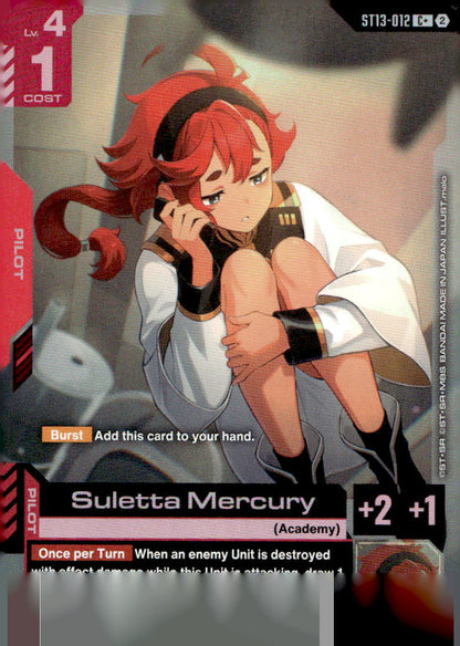 Suletta Mercury (C+) Holo C+ Starter Deck 13: Silent Barrage ST13-012 NM
