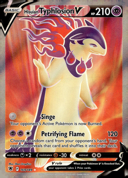 Hisuian Typhlosion V (Full Art) SWSH10 169/189 NM