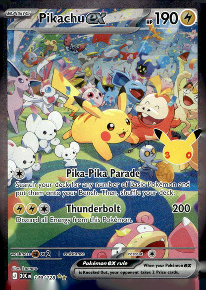 Pikachu ex 30C 149/128 NM